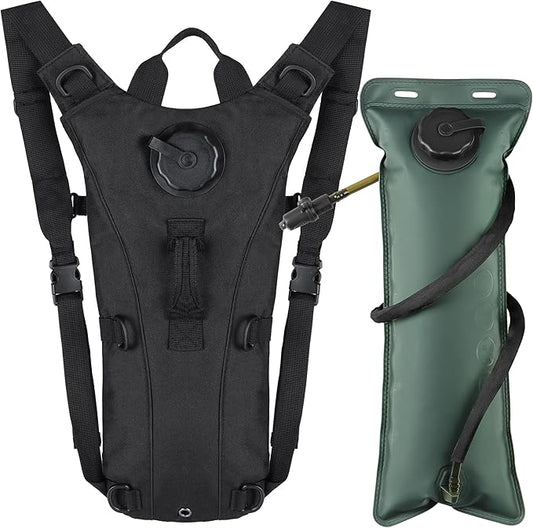 Outplea Tactical Rave Hydration Backpack with 3L Water Bladder for Men, Small Water Backpack for Hiking