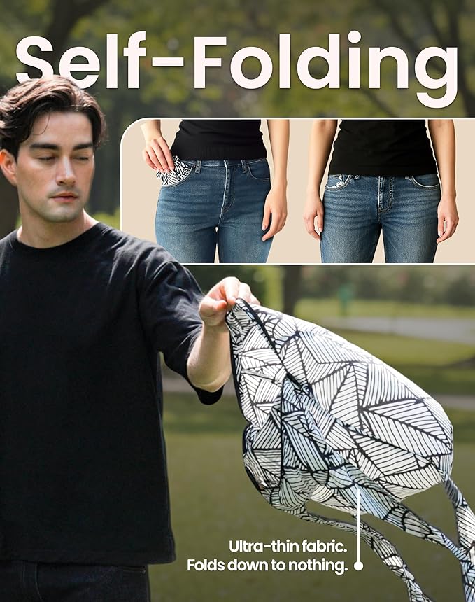 Nanobag Ultra-Lightweight Foldable Backpack for Traveling and Compact Mini Hiking Pack for Men & Women, Reusable Collapsible