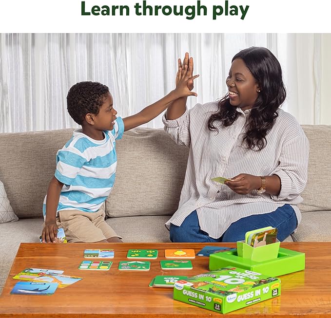 Skillmatics Guess in 10 - Animal Kingdom, Card Game, Christmas Stocking Stuffers for Preschool Kids, Girls & Boys, Fun Travel Game, Gifts for Ages 3, 4, 5, 6