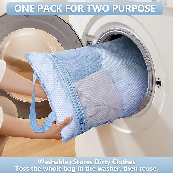 8 Set Packing Cubes for Travel, Anti-Tearing Suitcase Organizer for Luggage with Shoe & Hook Toiletry Bag,Gifts for Women Mom,OlarHike Vacation Essentials & Accessories for Cruise Ship,Starlight Bluen