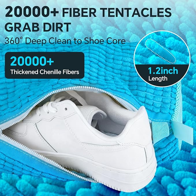 Shoe Washing Machine Bag: 2 Pack Reusable Shoes Cleaning Bags, Heavy Duty Shoe Laundry Bag for Washer & Dryer, 360° Deep Clean for Sneakers Tennis Shoes, Gifts for Women Men
