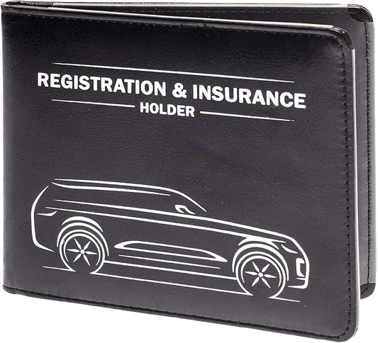 CANOPUS Car Registration & Insurance Holder with Magnetic Closure, Vehicle Document Organizer, Auto Glove Box Wallet, Includes 2 EZ Pass Strip Sets – SUV