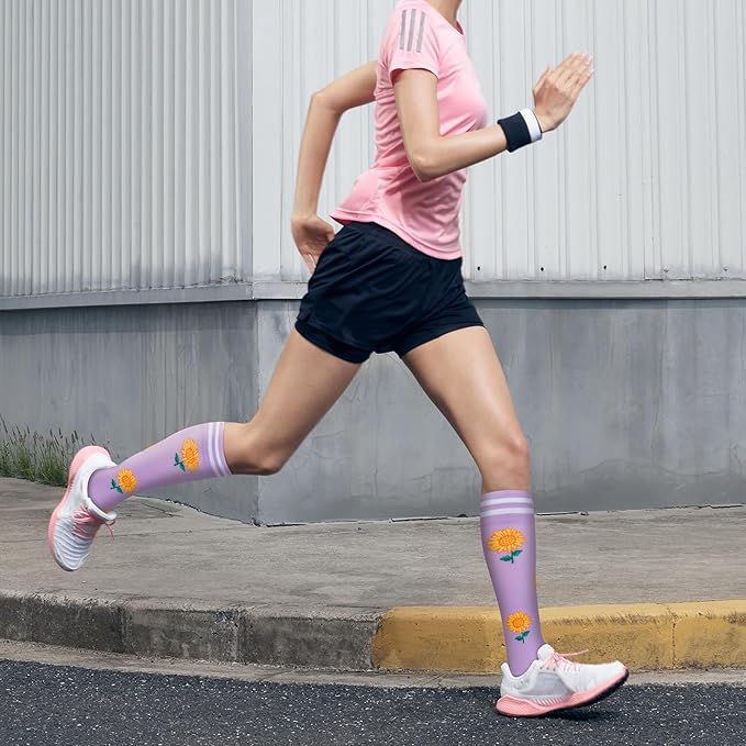 fenglaoda Compression Socks for Women Men 3 Pairs Graduated Compression Support Circulation Socks for Nurses