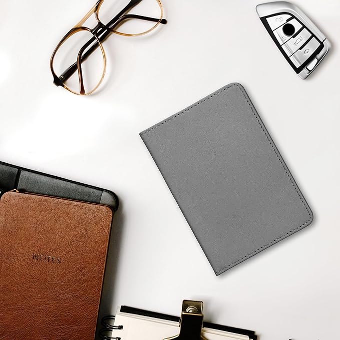 kwmobile Registration and Insurance Holder - Car Document Holder for Vehicle Documents and Cards - PU Leather - Black