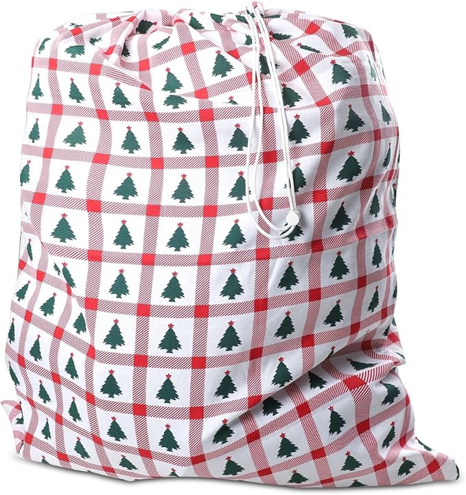 Urban Villa Laundry Bag Canvas|Dirty Clothes Travel Laundry Bag|Machine Washable|Reusable College Hostel Hamper Liner Bag for Garments Delicates Drawstring Closure 4 Pack Tree Print|Size 28X36 Inches