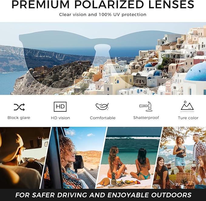 SUNGAIT Premium Vintage Round Sunglasses for Women Men Classic Retro Trendy Style