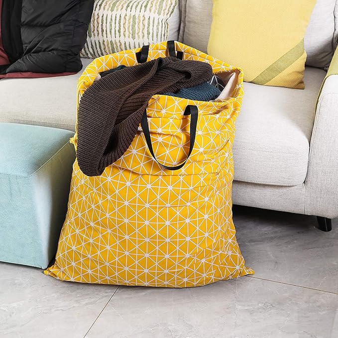 SWISSELITE Laundry Bag with Handle and Drawstring, Large Heavy Duty Laundry Bag, 28 x 40 Inches Travel Dirty Clothes Bag for Laundromat and Household