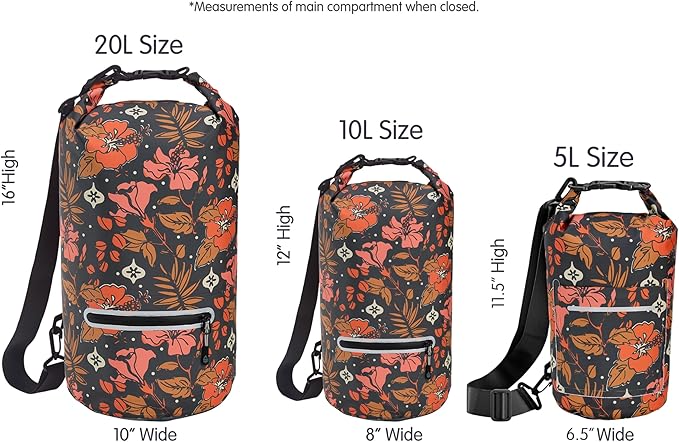 Skog Å Kust DrySak - Roll Top Waterproof Bag for Travel & Outdoors - 5, 10 & 20 Liter sizes