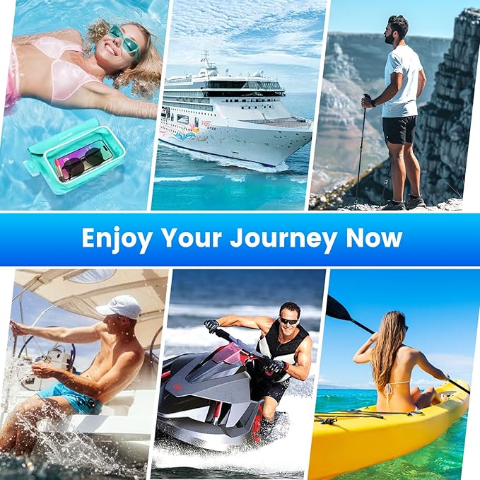 Niveaya IP68 Waterproof Fanny Pack - 2 Pack, Floating Dry Bag Pouch, Phone Waterproof Waist Pouch Dry Bag, Beach, Kayaking, Swimming, Boat Essentials, for iPhone 17/16/15/14/13/12 Pro Max up to 9.5"