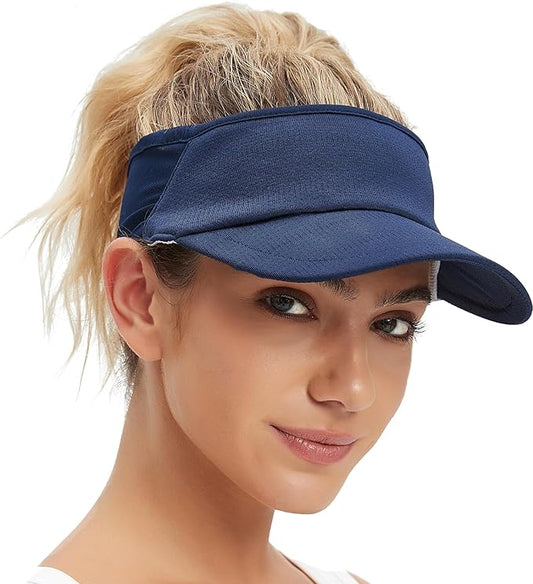 Sun Visor Hats for Men Women Lightweight Portable Stretchy Sun Hat for Running Tennis Golf