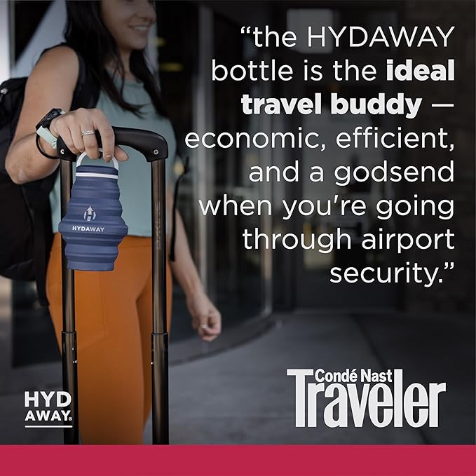 HYDAWAY 17oz Collapsible Water Bottle - BPA-Free, Leakproof, Lightweight, and Space-Saving - Perfect for Travel, Hiking, and Everyday Hydration