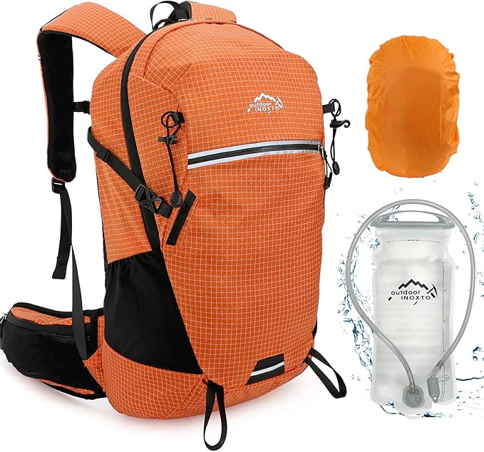 Hydration Backpack, 25L Hiking Backpack with 3L Water Bladder and Rain Cover, Hiking Water Backpack Men Women Lightweight Hydration Pack for Hiking, Cycling, Climbing, Camping