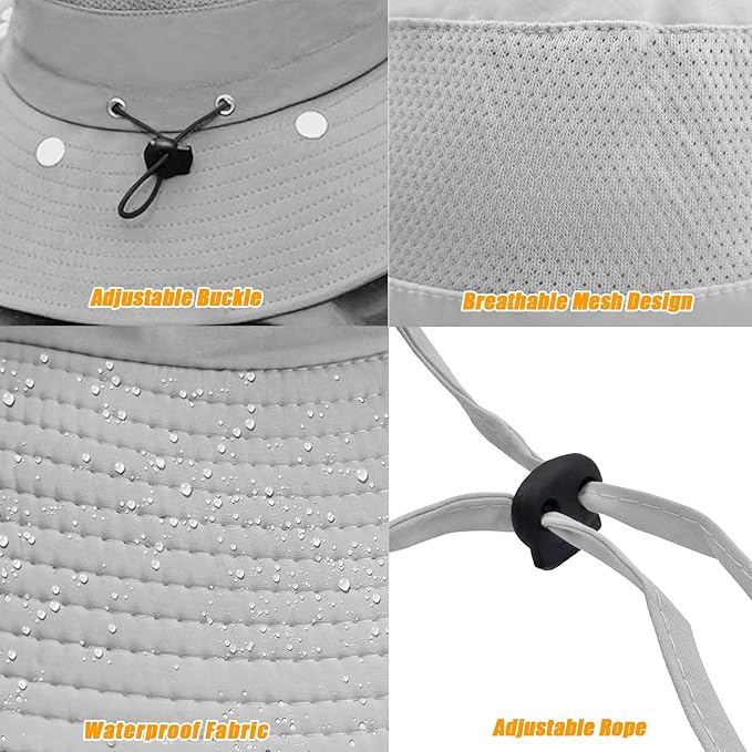 Fishing Hat for Men & Women, Outdoor UV Sun Protection Wide Brim Hat with Face Cover & Neck Flap