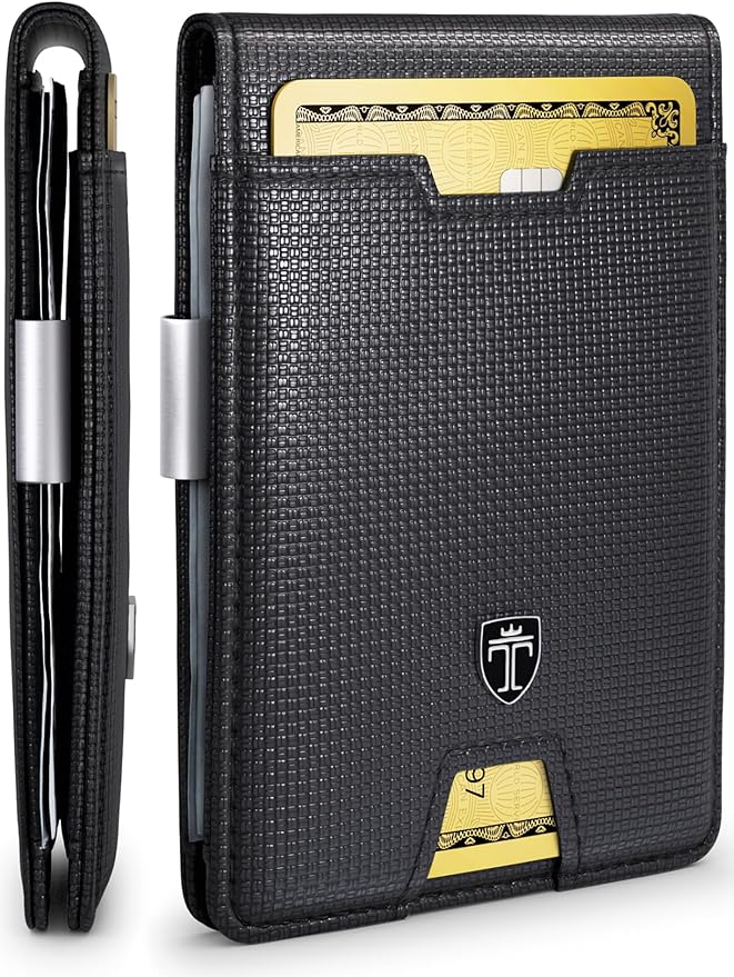 TRAVANDO Mens Wallet with Money Clip AUSTIN RFID Blocking Bifold Credit Card Holder for Men with Gift Box