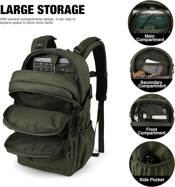 Mardingtop Military Tactical Backpack for Men 28L Molle Rucksack Assault Pack EDC Daypack for Hiking,Travel,Camping, Hunting