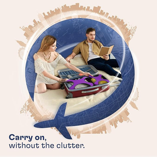 Shacke Premium 5 Packing Cubes Set - Lightweight Mesh Travel Luggage Organizers with Laundry Bag, 5-Piece Suitcase Storage System (Orchid Purple)