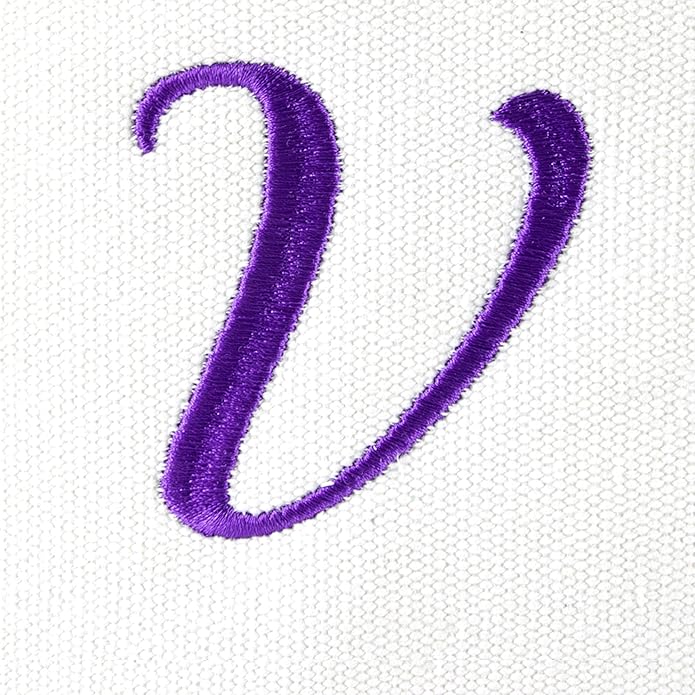 DALIX Monogrammed Beach Bag and Totes for Women Personalized Gifts Purple A - Z