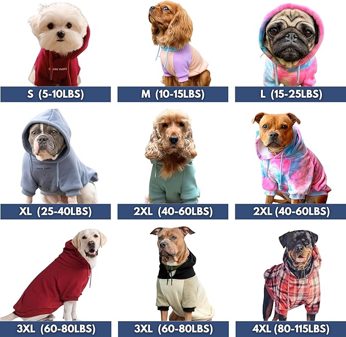 Spark Paws Dog Hoodie – Premium Dog Sweater for Small, Medium, and Large Dogs | Warm Outfits for French Bulldogs, Pitbull, Puppy, Winter Jacket Alternative - Green Skydye, 2XL