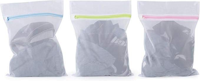 Mesh Laundry Bags 6-Pack Medium 16 x 12 Inch Laundry Wash Bag Colorful Zipper for Delicates, Blouse, Hosiery, Stocking, Underwear, Bra Lingerie, Sweater, Travel Storage Bag