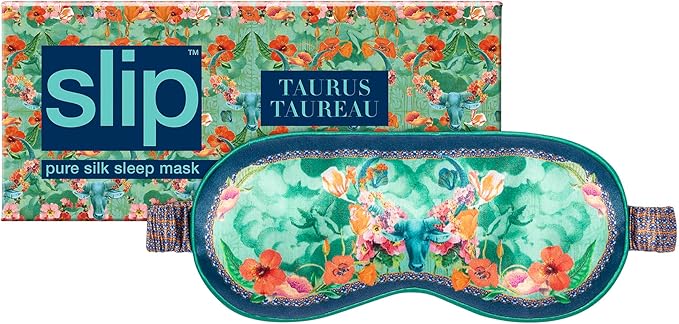slip Pure Silk Sleep Mask - 100% Pure 22 Momme Mulberry Silk Eye Mask - Comfortable Sleeping Mask with Elastic Band + Filler and Internal Liner, Zodiac Collection: Taurus