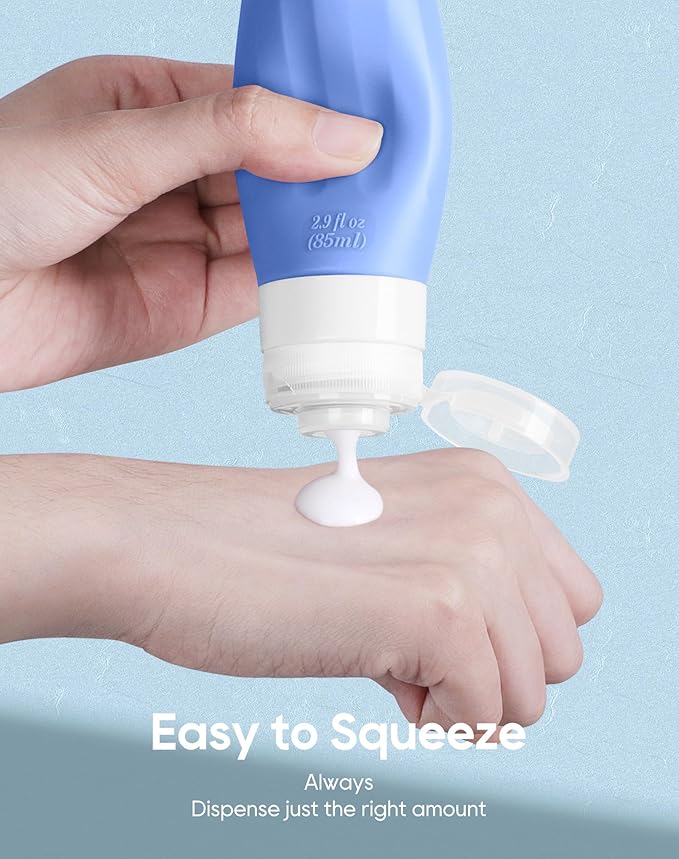 Morfone 16 Pack Travel Bottles Set for Toiletries, TSA Approved Travel Containers Leak Proof Silicone Squeezable Travel Accessories 2oz 3oz for Shampoo Conditioner Lotion Body Wash (BPA Free)