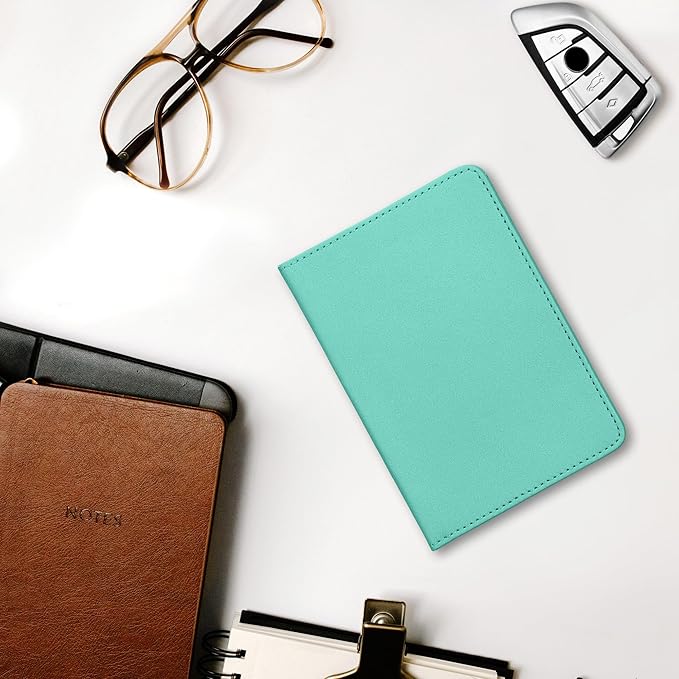 kwmobile Registration and Insurance Holder - Car Document Holder for Vehicle Documents and Cards - PU Leather - Black