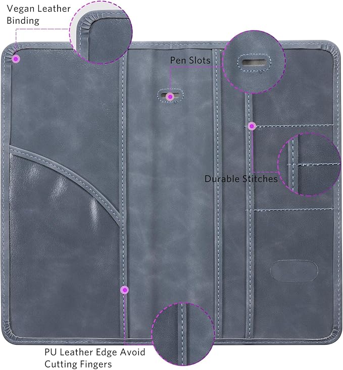 CoBak Car Registration and Insurance Holder - Vehicle Glove Box Car Organizer,Auto Truck Comparment Accessories Case with Magnetic Closure for Driver License,Cards