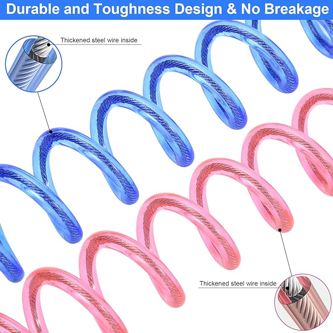 Blisstime Toddler Leash, 2 Pack Kid Leash Anti Lost Wrist Link with Key Lock Baby Leash Harness for Toddler (Blue+Pink)