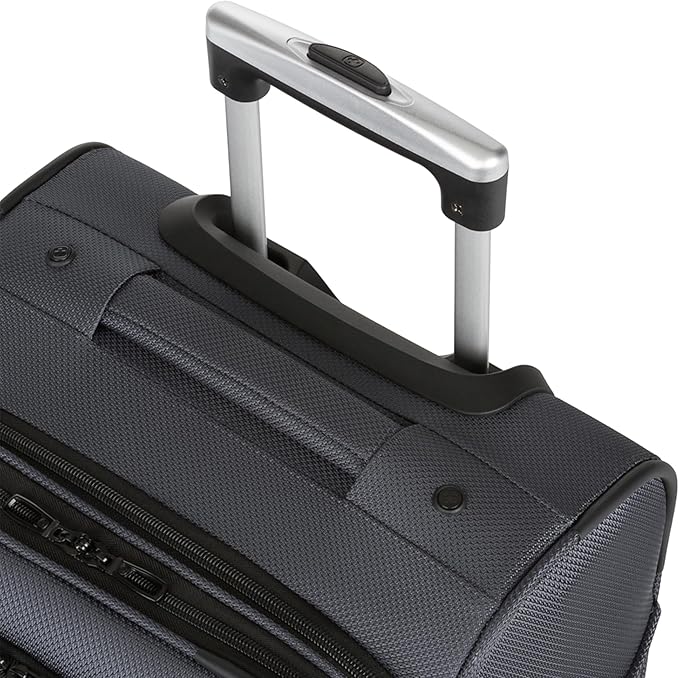 SwissGear Sion Softside Expandable Luggage, Dark Grey, 2-Piece Set (21/29)