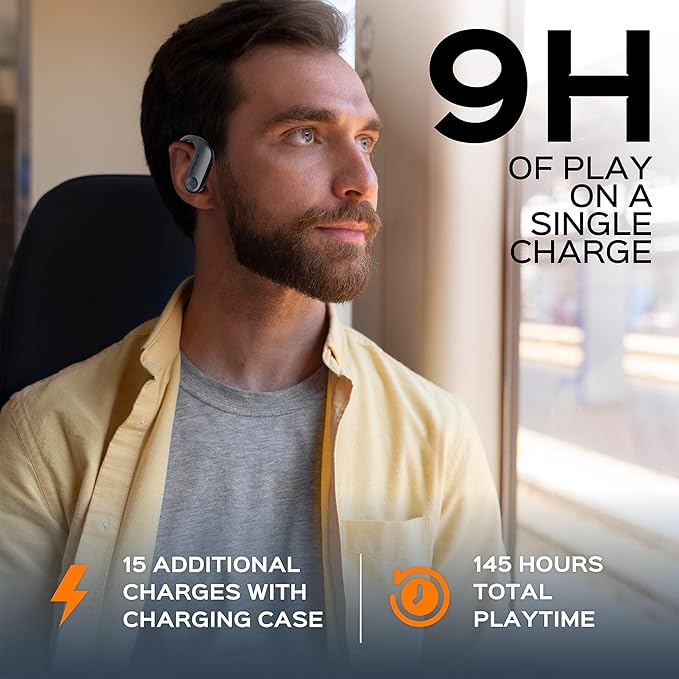 TREBLAB X3 Pro Wireless Ear Buds Bluetooth, 145H Long Battery Life Workout Headphones with Secure Ear Hooks, Bluetooth 5.3 Sport Over Ear Earbuds,Noise Isolation, IPX5 Sweatproof Earphones, 4 ENC Mics