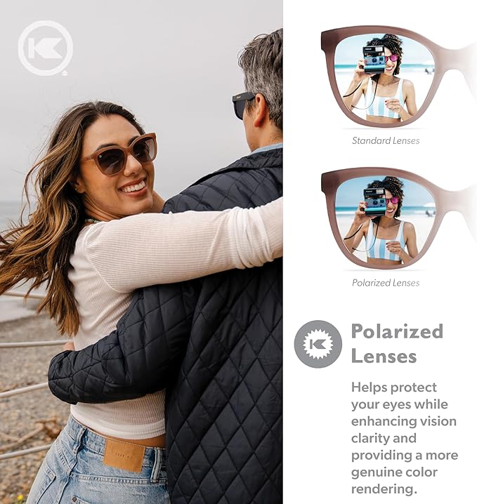Knockaround Deja Views Polarized Sunglasses for Women - Impact Resistant Lenses & Full UV400 Protection