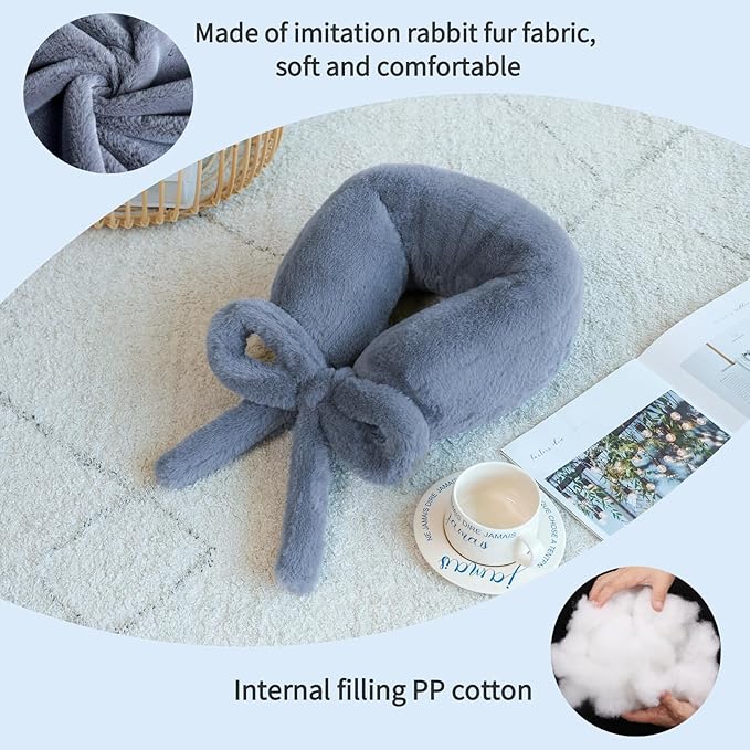 Travel Pillow Multifunctional Airplane Travel Neck Pillow Provides Neck and Lumbar Support During Travel Airplane Pillow Gray