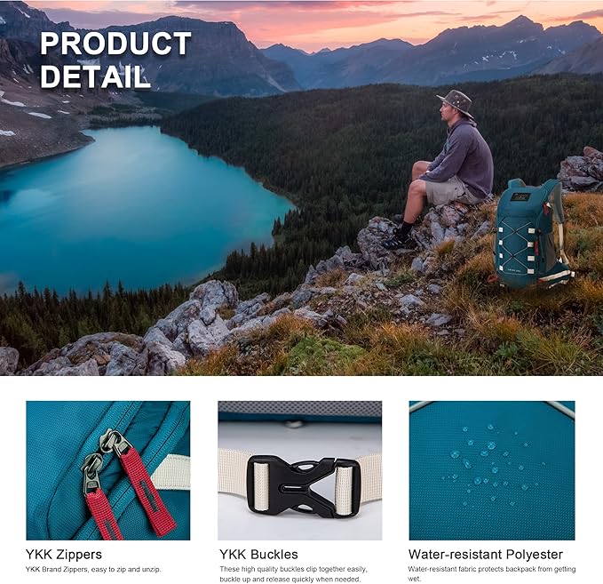 MOUNTAINTOP Hiking Backpack 35L Travel Backpack Lightweight Daypack for Men&Women Outdoor Camping