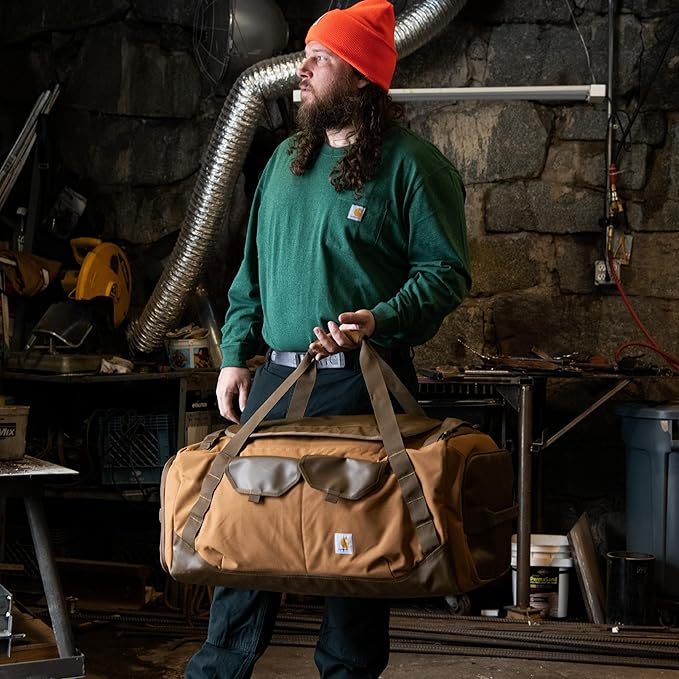 Carhartt Heavy Haul Utility Duffel Bag's, Water-Resistant Packable Bag for Jobsite, Gym, and Travel