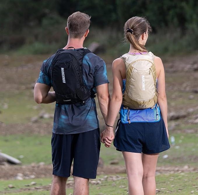 MARCHWAY Ultralight Hydration Backpack with 3L TPU Water Bladder, Sleek High-Capacity Day Pack for Cycling, Hiking, Running, Backpacking, Travel