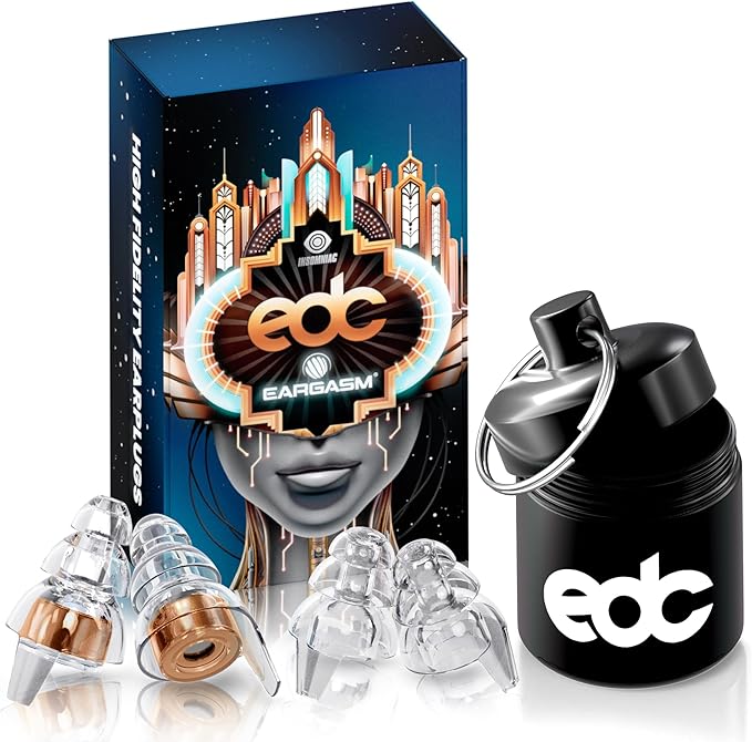 Eargasm High Fidelity Earplugs: EDC 2025 Festival Edition - Noise Reducing Ear-Plugs for Hearing Protection at Music Festivals, Loud Environments, Concerts, Live Events, Sporting Events
