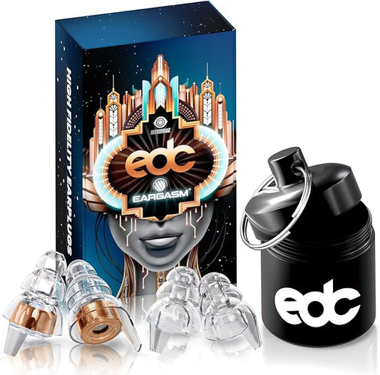 Eargasm High Fidelity Earplugs: EDC 2025 Festival Edition - Noise Reducing Ear-Plugs for Hearing Protection at Music Festivals, Loud Environments, Concerts, Live Events, Sporting Events