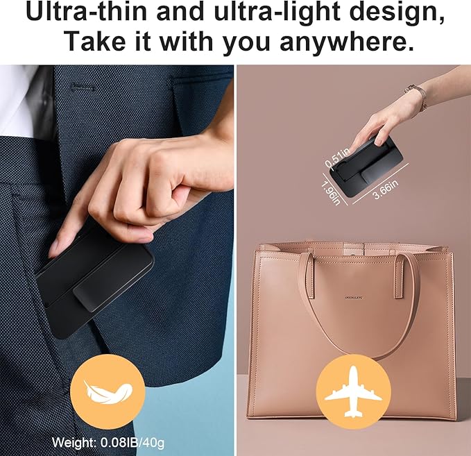 [2 Pack Rechargeable Book Light for Reading in Bed,Foldable Clip-On Reading Light,Lightweight 3 Color Amber Eye Care & Stepless Dimming,80H Lasting LED Lamp for Book Lovers,Travel/Black+White