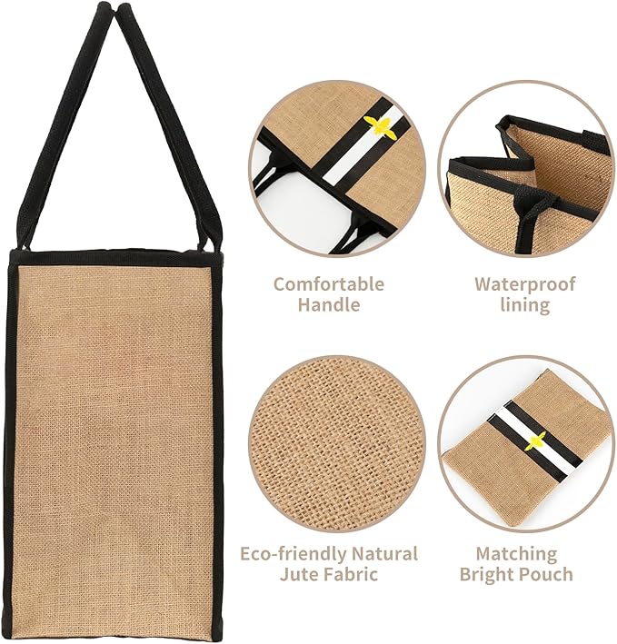 Large Beach Bag Jute Woven Tote