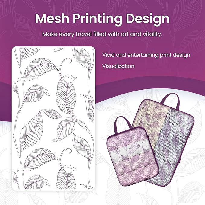 Cambond Compression Packing Cubes for Travel Women - Travel Bags Luggage Organizers Travel Essentials Compression Cubes for Travel Carry on Suitcases Organizer