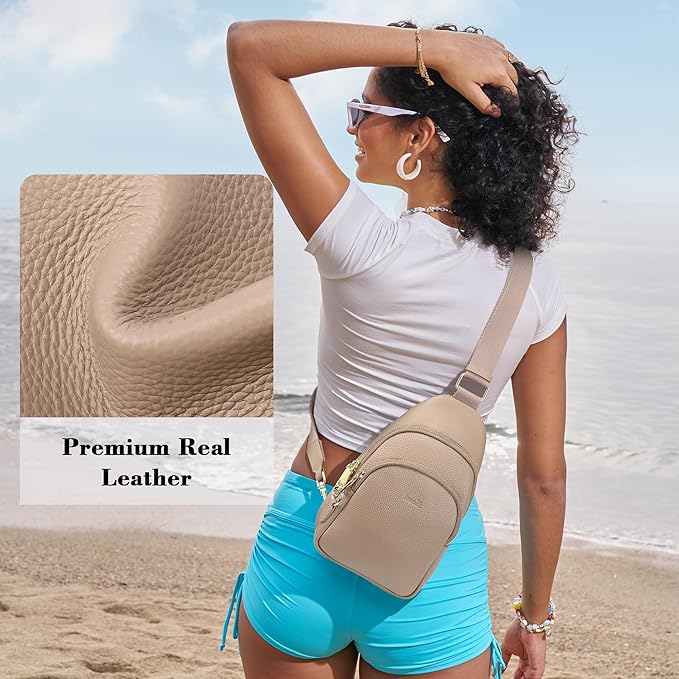 INICAT Crossbody Sling Bags Fanny Packs Valentine's Day Gifts Vegan Leather Travel Vacation Essentials Purses Women