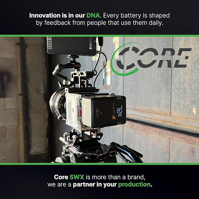 CoreSWX LLC Core NANOG98X, 98wh Micro Sized Gold-Mount Smart Battery Pack, 14.8v 6.6Ah. 10A Draw with EmLED® Fuel Gauge, USBCPD and Ptap