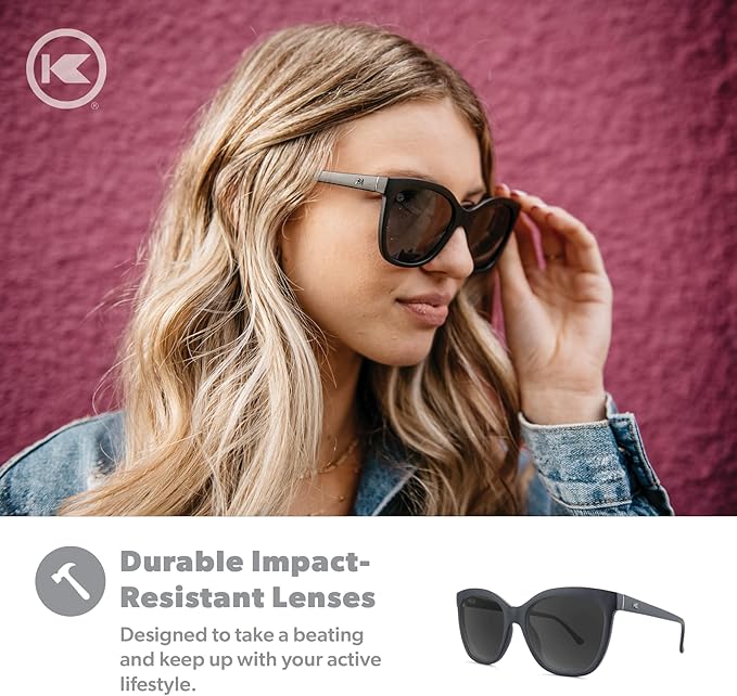 Knockaround Deja Views Polarized Sunglasses for Women - Impact Resistant Lenses & Full UV400 Protection