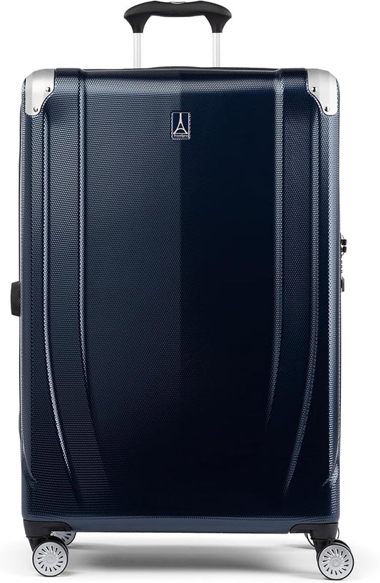 Travelpro Pathways 3 Hardside Expandable Luggage, 8 Spinner Wheels, Lightweight Hard Shell Suitcase, Checked Large 28 Inch, Royal Blue