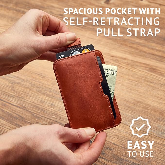 Vaultskin CHELSEA Mens RFID Blocking Slim Leather Card Wallet - Minimalist Front Pocket Cardholder