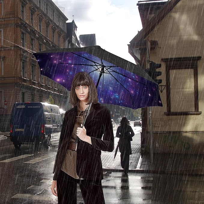 MRTLLOA 42/49 Inch Compact Windproof Travel Umbrella for Rain, Lightweight, Portable, Automatic, Strong, Waterproof Folding Umbrellas for Women, Men and Teenagers