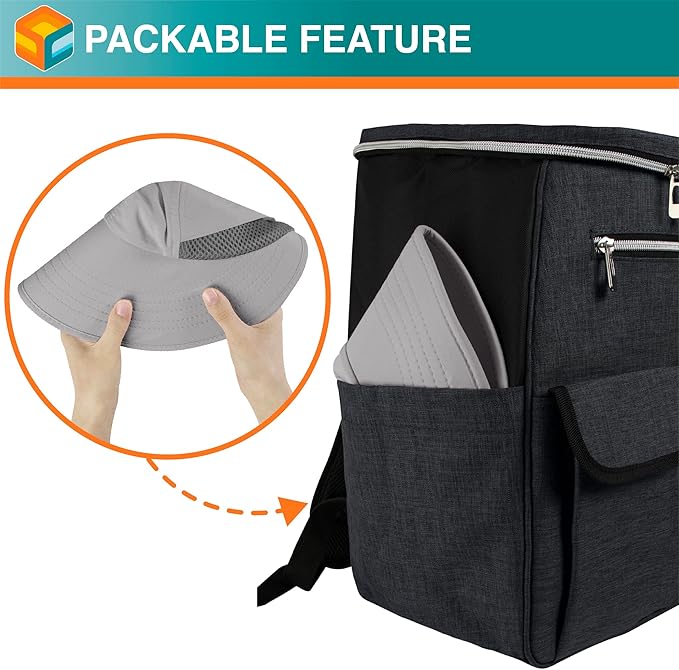 SUN CUBE Sun Hat for Women with Ponytail Hole Neck Flap, Gardening Hat Women Sun Protection, UV Hats Hiking Walking Fishing