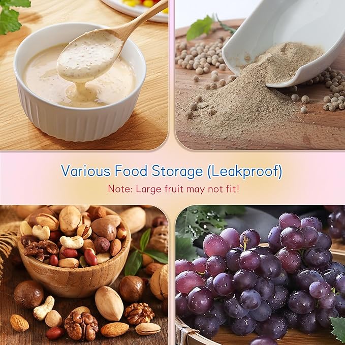 SEVENKA 3 Reuseable Silicone Snack Containers with Lids, Small Double Compartment Snackle Bento Box, Leakproof Sauce & Salad Dressing Containers for Travel, Office, Picnic, Dishwasher Safe