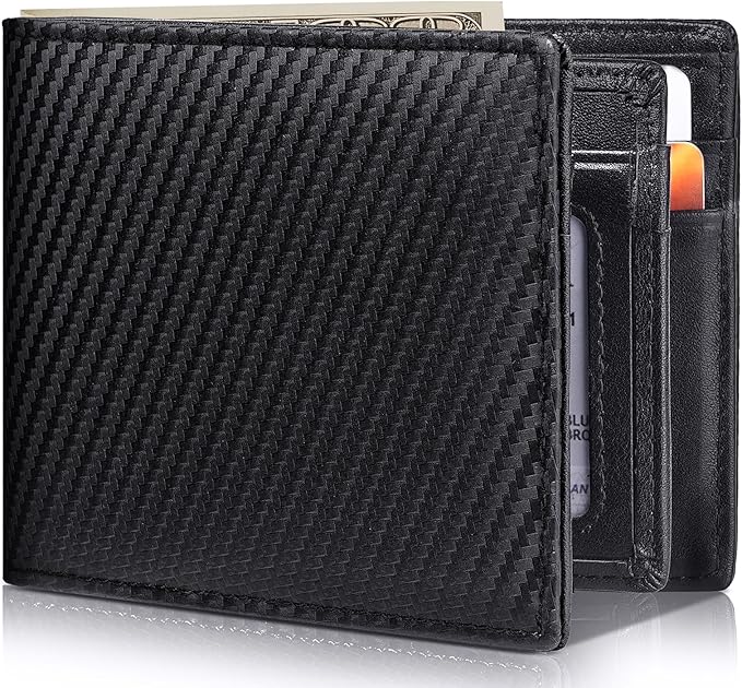 Artpaxy Mens Wallet Bifold Genuine Leather RFID Blocking Wallet for Men with 1 ID Windows 13 Card Holders 2 cash pockets 1 Gift Box