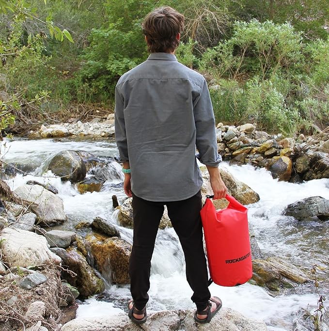 Rockagator Waterproof Dry Bags 100% Water Proof Dry Bag with Detachable Shoulder Strap | Can Be Submersed in Water and Will Keep Your Gear Dry on the River, Lake, Raft, Kayak (10L, 20L, 30L, 50L)